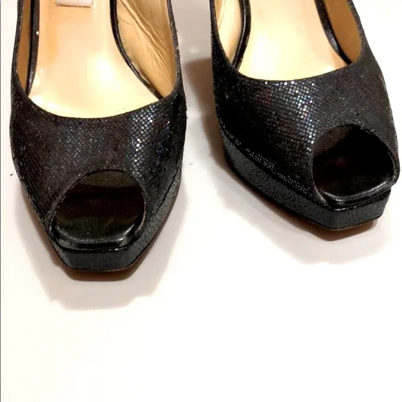 Jimmy Choo Black Iridescent Stilettos