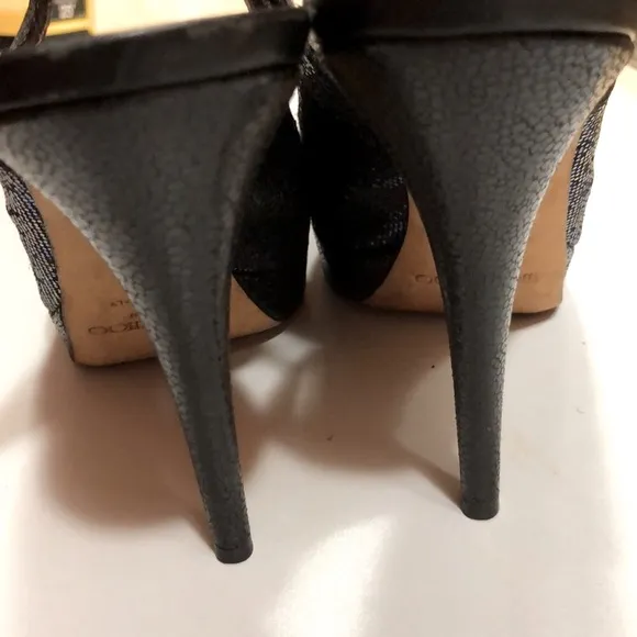 Jimmy Choo Black Iridescent Stilettos