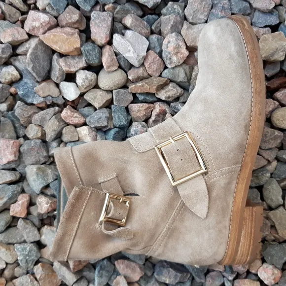Jimmy Choo youth suede leather moto boots women's sz 36