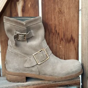 Jimmy Choo youth suede leather moto boots women's sz 36