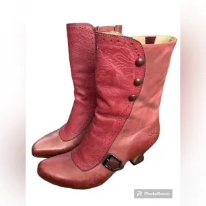 JOHN FLUEVOG Leather Victorian Accent Buttons Short Boots Shoes 6