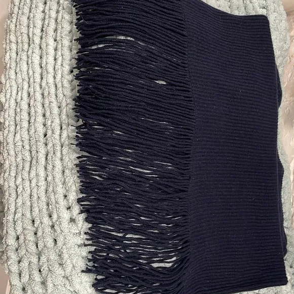 Johnny Was Isadora Navy Fringe Skirt
