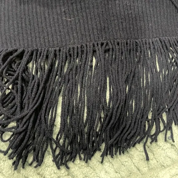 Johnny Was Isadora Navy Fringe Sweater Tunic