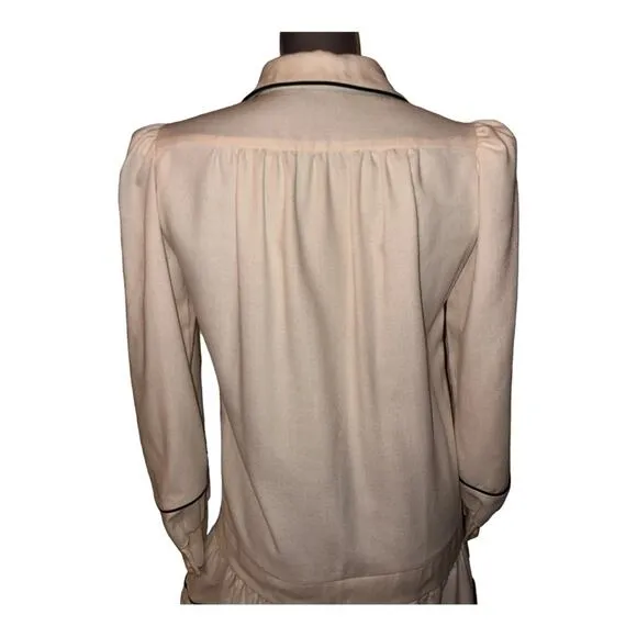 JOSEPH RIBKOFF Vintage Dropped Waist Long Sleeve Dress Missing Size Tag