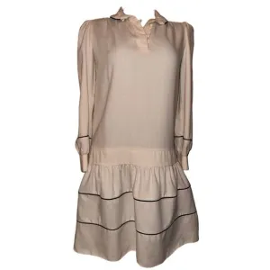 JOSEPH RIBKOFF Vintage Dropped Waist Long Sleeve Dress Missing Size Tag