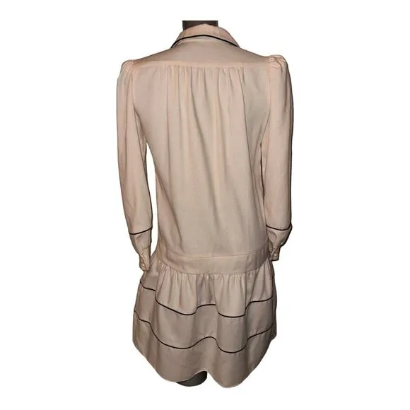 JOSEPH RIBKOFF Vintage Dropped Waist Long Sleeve Dress Missing Size Tag