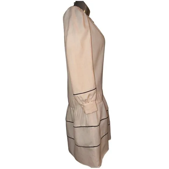 JOSEPH RIBKOFF Vintage Dropped Waist Long Sleeve Dress Missing Size Tag