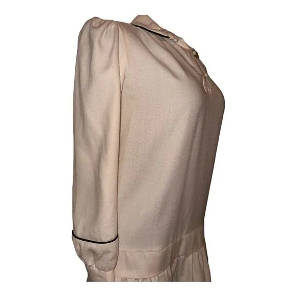 JOSEPH RIBKOFF Vintage Dropped Waist Long Sleeve Dress Missing Size Tag