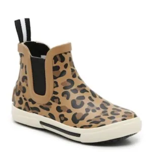 Joules Rainwell Rain Boot Girl’s 12 Leopard Animal Print Rubber Fall Winter