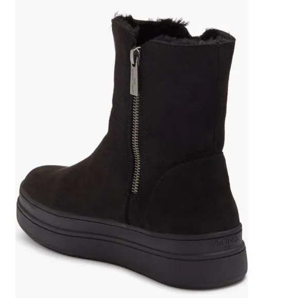 J/SLIDES NYC Black Truly Suede Luxe Boots Size 6M Side Zip New with Box