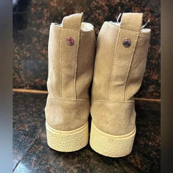 J/SLIDES NYC J Slides leather Faux Fur Lined Bolt Boots 6.5