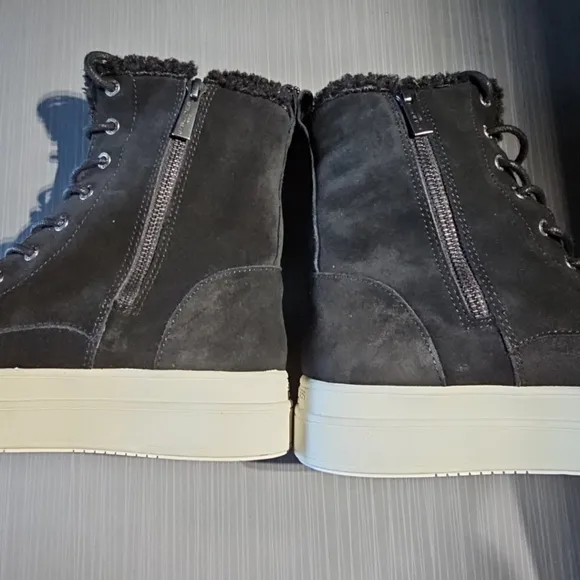 J/Slides NYC‎ Women's Black Torrie Water-Resistant Faux-Fur Boots Size 8 NWOB