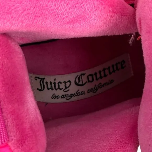 JUICY COUTURE pink black soft cushion snow moon platform boots