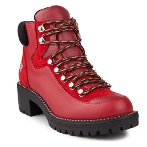 Juicy Couture Red &amp; Black Indulgence Hiker Boots Size 9 Women’s Boots Hiker Boot