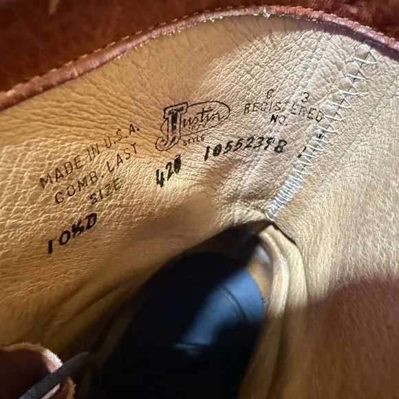 Justin Boots Brown Leather High-Top Boots