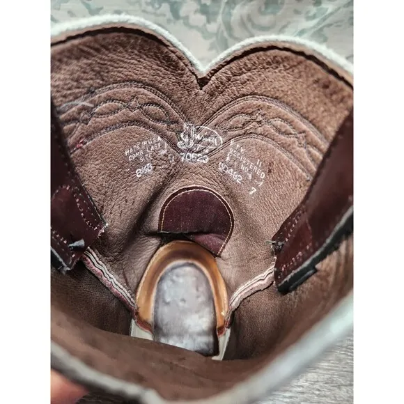 Justin Boots  Full Quill Ostrich Leather Cowboy - Men’s Size 8 1/2 B