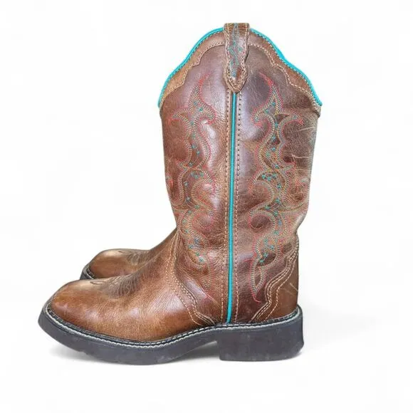 Justin Boots Women's Ladies Gypsy Turquoise GY2900 Western Boots size 7.5