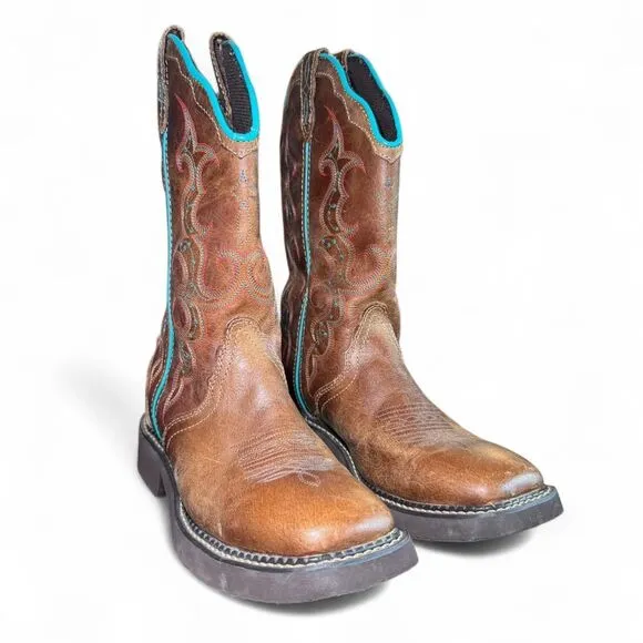 Justin Boots Women's Ladies Gypsy Turquoise GY2900 Western Boots size 7.5