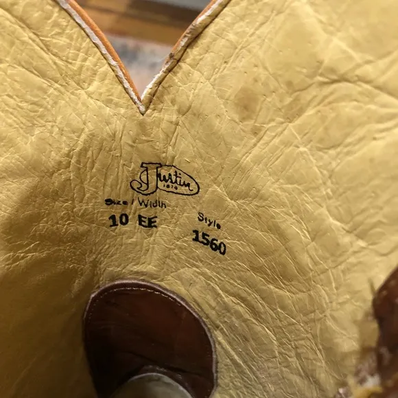Justin Marbled Chestnut Brown Deerlite Cowboy Boots