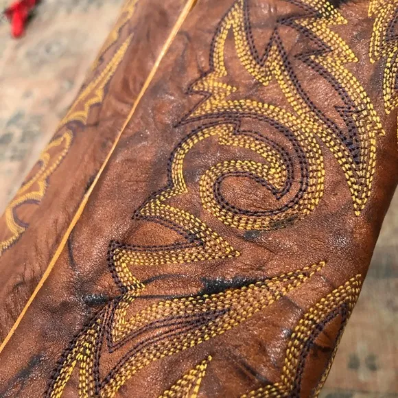 Justin Marbled Chestnut Brown Deerlite Cowboy Boots