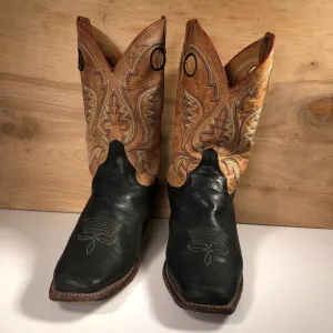 Justin Mens Size 9 B (narrow) Bent Rail Western Cowboy Boot Cowhide BR331