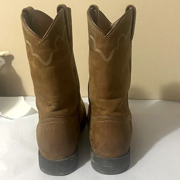 Justin Stampede ‘Jeb’ Apache Tan Roper Boots Mens Size 11