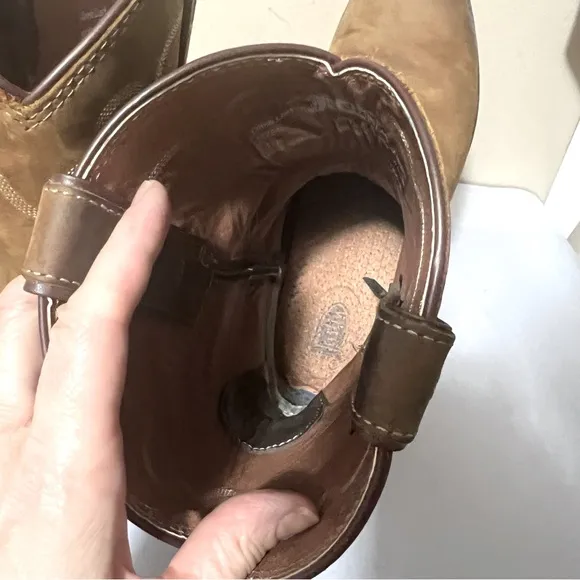Justin Stampede ‘Jeb’ Apache Tan Roper Boots Mens Size 11
