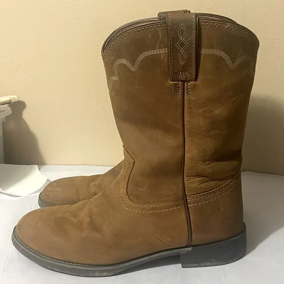 Justin Stampede ‘Jeb’ Apache Tan Roper Boots Mens Size 11