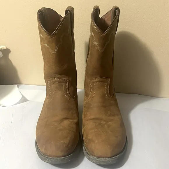 Justin Stampede ‘Jeb’ Apache Tan Roper Boots Mens Size 11