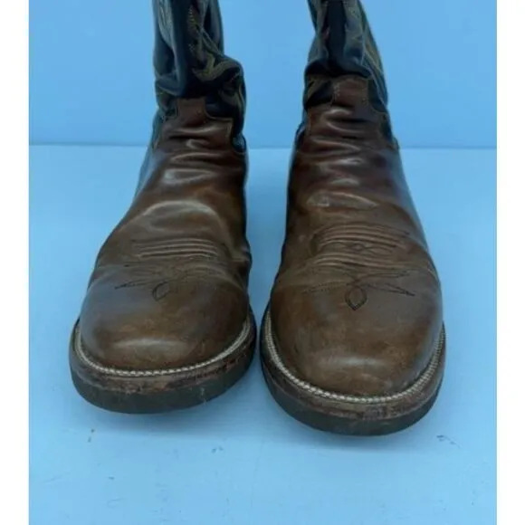 Justin Tekno Crepe Brown and Black Boots Size 11 b Cowboy/Work Boots