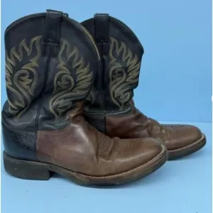 Justin Tekno Crepe Brown and Black Boots Size 11 b Cowboy/Work Boots