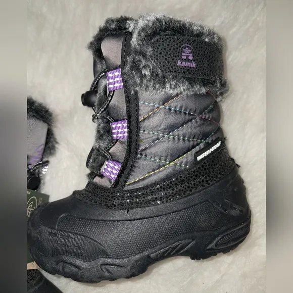 Kamik Black, Purple and Gray Winter Boots