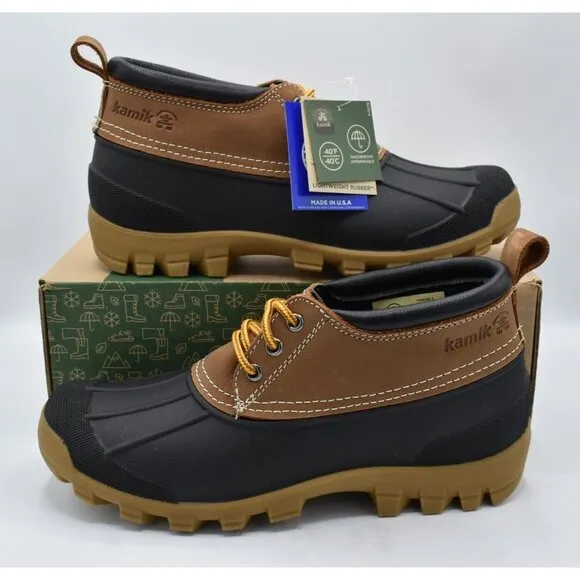 Kamik Mens Size 8 Yukon 3 Tan Waterproof Duck Shoes