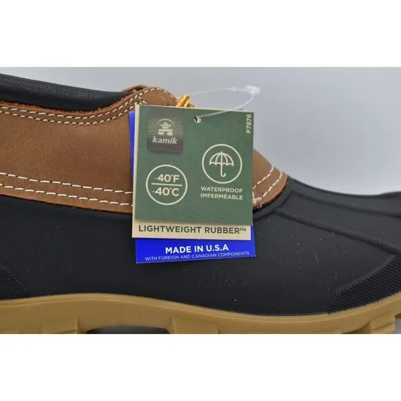 Kamik Mens Size 8 Yukon 3 Tan Waterproof Duck Shoes