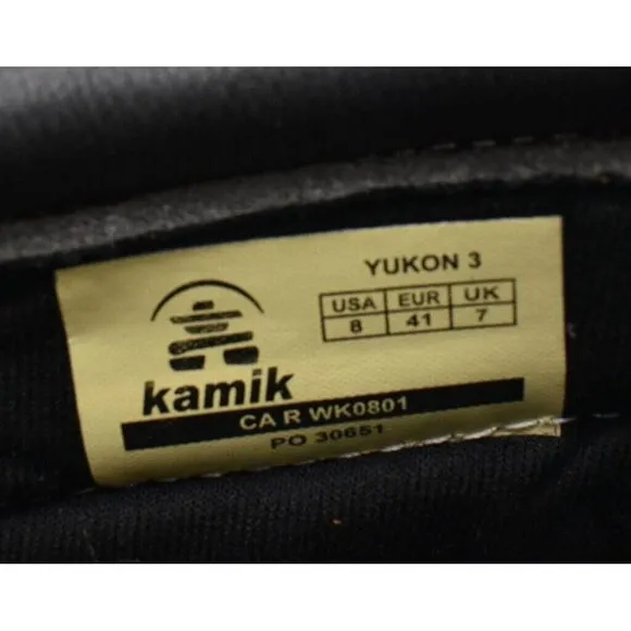Kamik Mens Size 8 Yukon 3 Tan Waterproof Duck Shoes