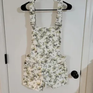 KanCan Paisle High Rise Button Down Spring Floral Overalls Size Small