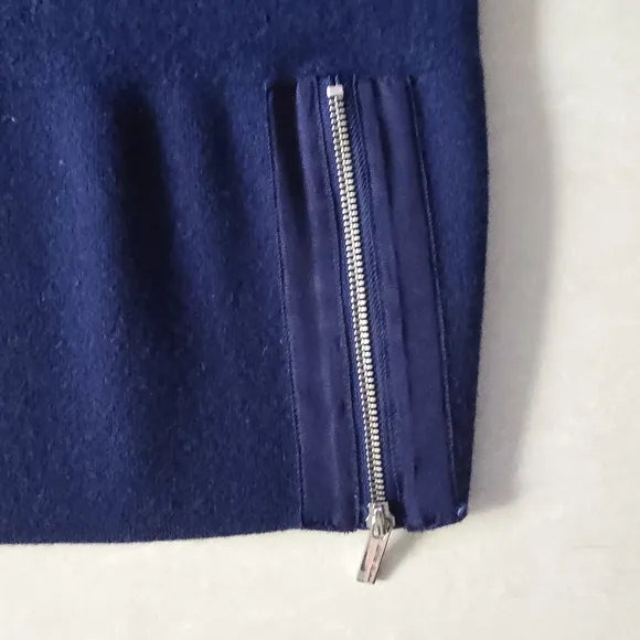 Karen Millen Sweater Dress with Cowl Neck - Blue - Size 1