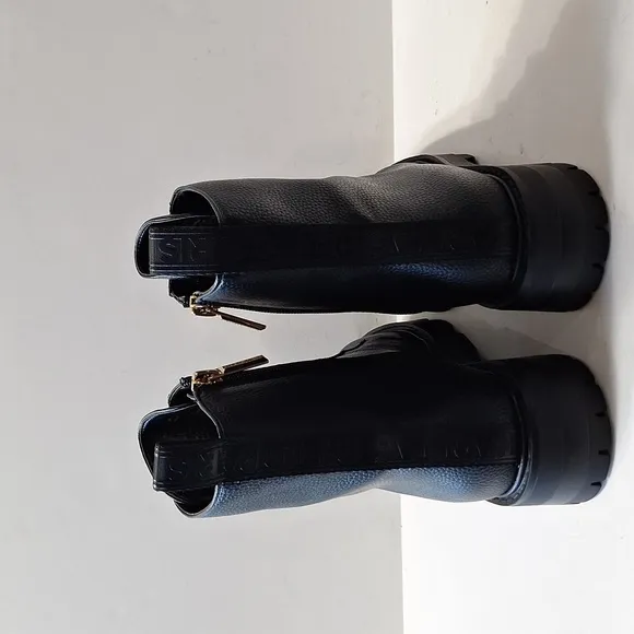 Karl Lagerfeld NEW Black Mela Whimsigoth Witchcore Side Zip Combat Boots Size 7