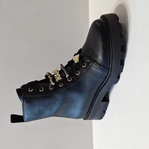Karl Lagerfeld NEW Black Mela Whimsigoth Witchcore Side Zip Combat Boots Size 7
