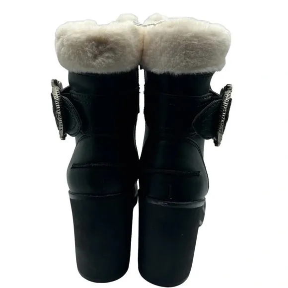 Karl Lagerfeld Paris women's Dottie Heeled Ankle Boot in Black. Sz: 6.5