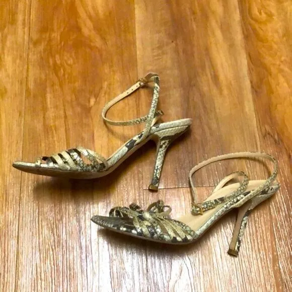 Kate Spade 2005 Sparkle Snakeskin Heels Size 5.5