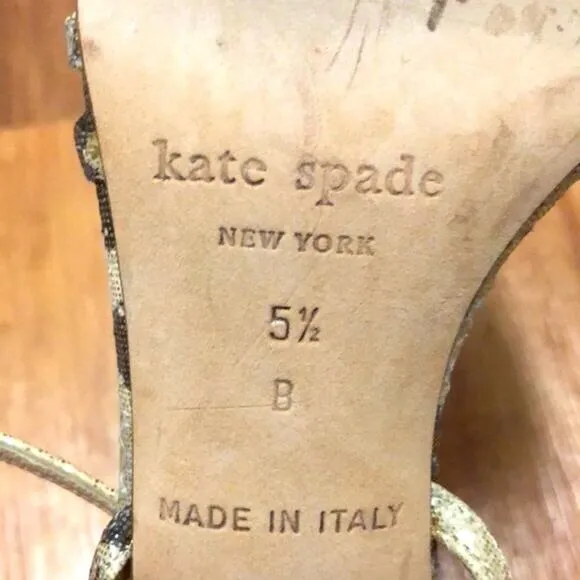Kate Spade 2005 Sparkle Snakeskin Heels Size 5.5