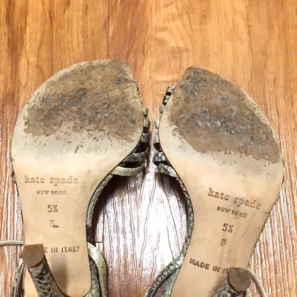 Kate Spade 2005 Sparkle Snakeskin Heels Size 5.5