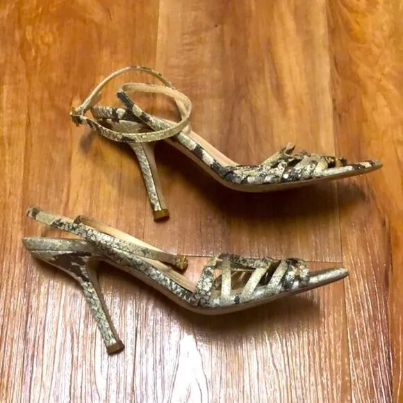 Kate Spade 2005 Sparkle Snakeskin Heels Size 5.5