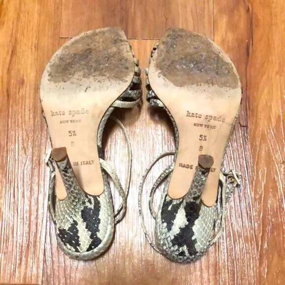 Kate Spade 2005 Sparkle Snakeskin Heels Size 5.5