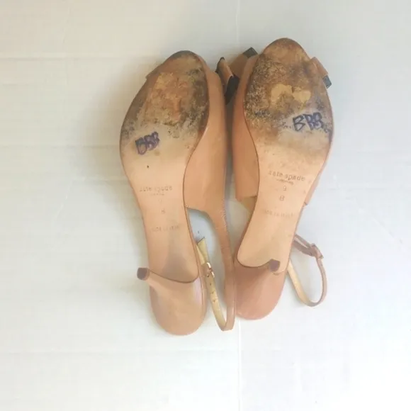 Kate Spade Billow Blush/Glazed Goat Heels. Sling back, size 9