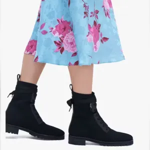 Kate Spade Merigue Black Combat Boots Size 6.5