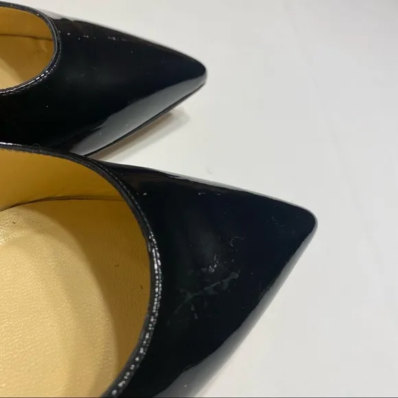 Kate Spade New York Black Patent Leather Heels Stilettos Italy 7.5