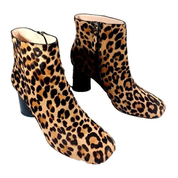 Kate Spade New York NATURAL LEOPARD HAIRCALF Women's Rudy Bootie Boots U…