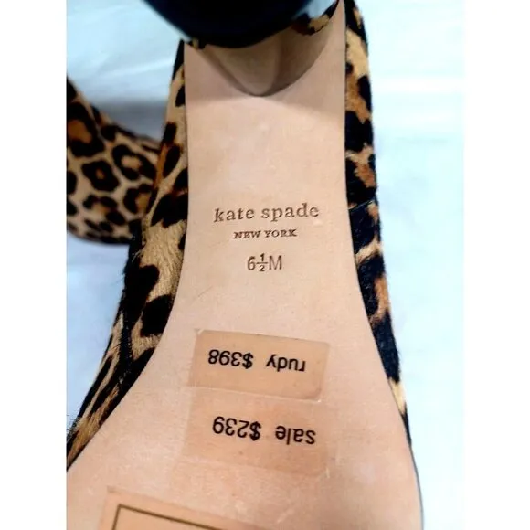 Kate Spade New York NATURAL LEOPARD HAIRCALF Women's Rudy Bootie Boots U…